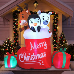 6ft Tall Merry Christmas Socks