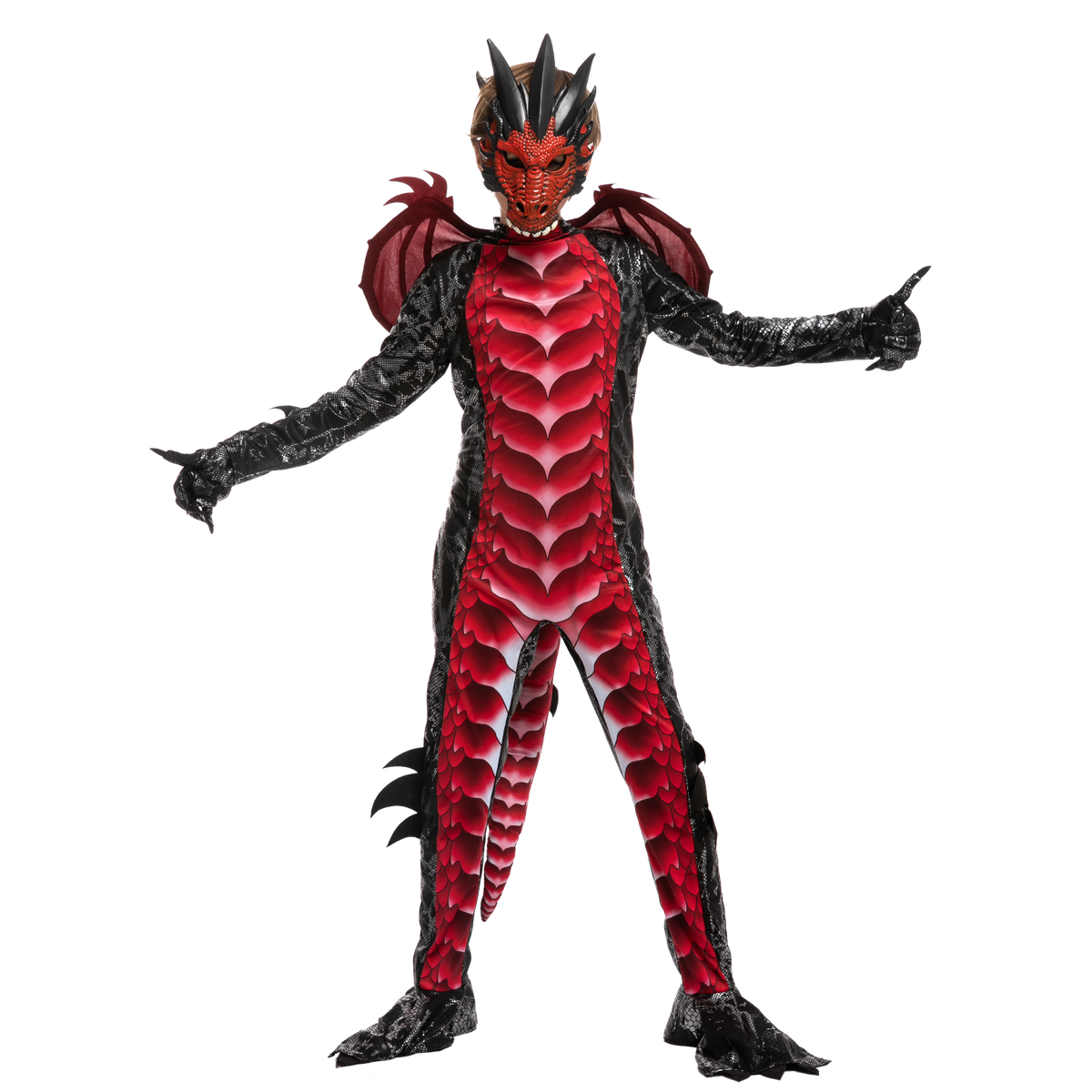 Black and Red Dragon Costume - Child