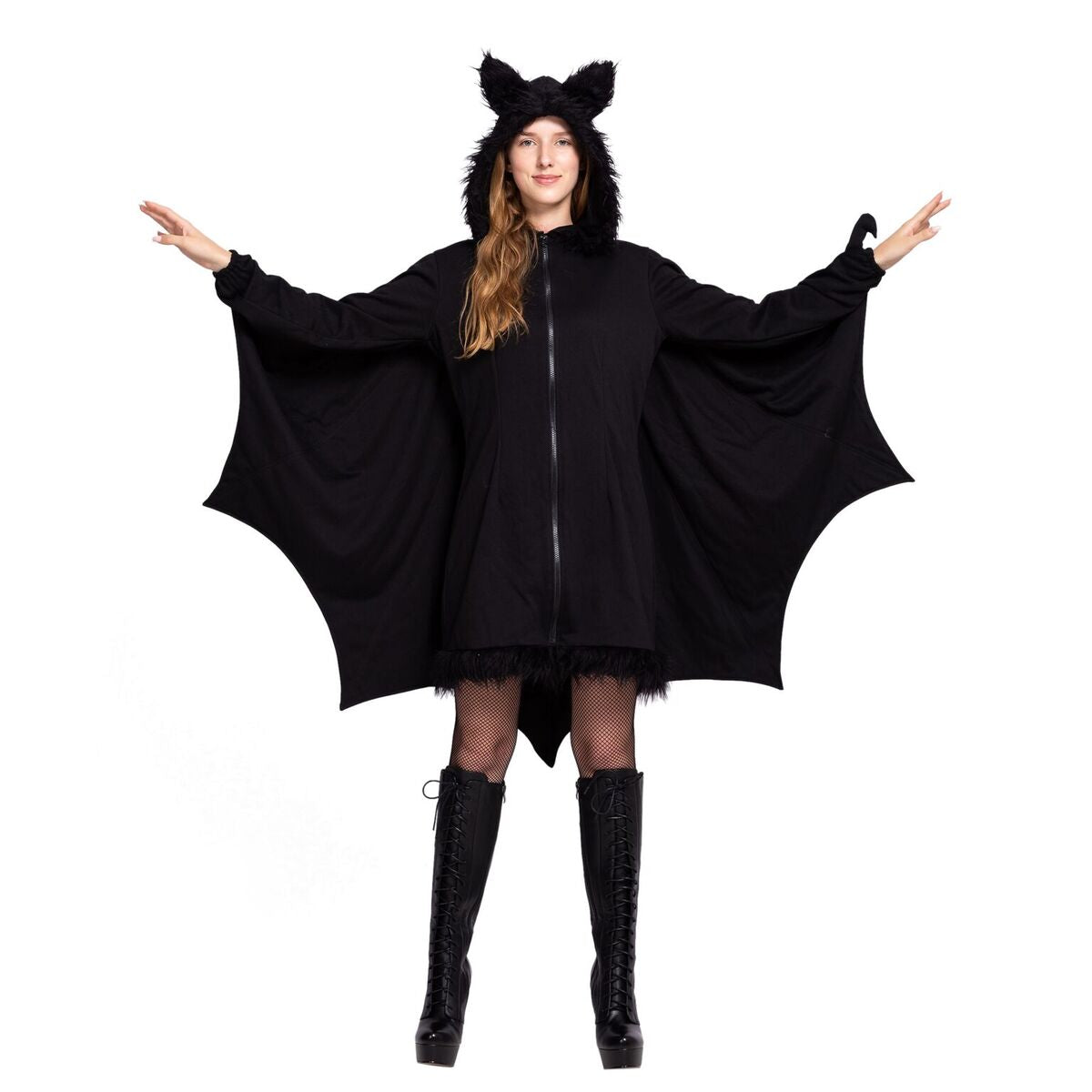 Woman’s Black Bat Zip Hoodie Halloween Costume - Spooktacular Creations
