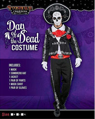 Men's Day The Dead Mariachi Senor Adult Costume Set Halloween Dress Up Party, Dia de Los Muertos - Spooktacular Creations